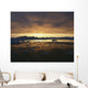 Midnight Sun Over Snowy Disko Bay Wall Mural