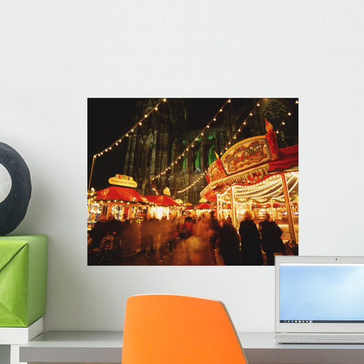 Cologne Cathedral And Christmas Market Wall Mural