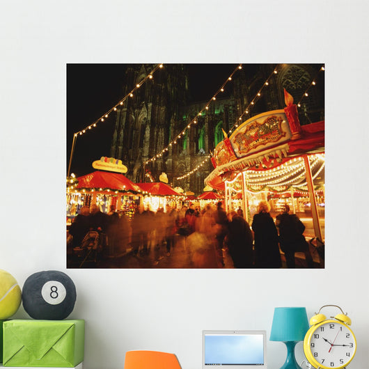 Cologne Cathedral And Christmas Market Wall Mural
