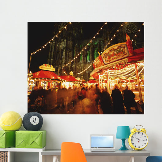 Cologne Cathedral And Christmas Market Wall Mural