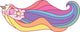 Floating Rainbow Unicorn Wall Decal