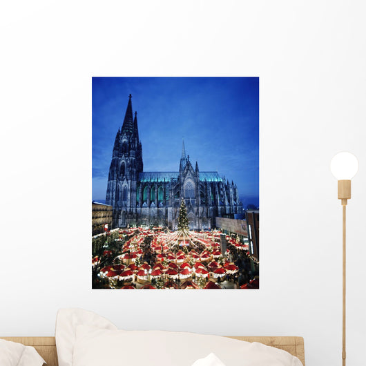 Cologne Cathedral And Christmas Market Wall Mural
