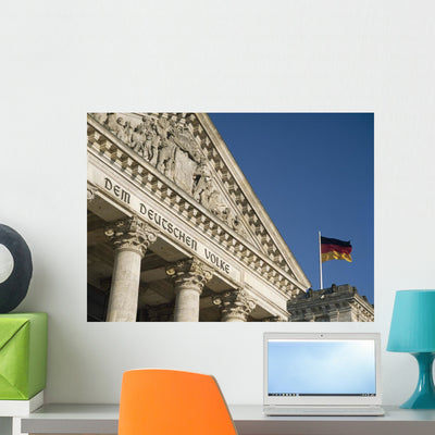 Detail Bundestag with German Wall Mural shown on a wall
