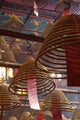 Smoking Incense Spirals At The Man Mo Temple In Hong Kong, Close Up Wall Mural