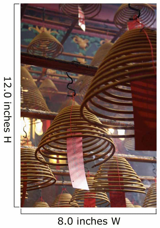 Smoking Incense Spirals At The Man Mo Temple In Hong Kong, Close Up Wall Mural