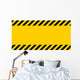 Black and Yellow Warning Wall Decal