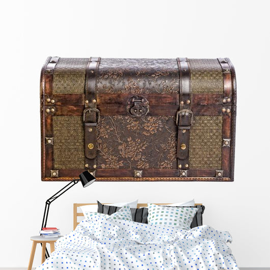 Old Vintage Treasure Chest Wall Decal
