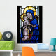 Stained Glass Window With Mother and Child Wall Mural