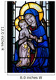Stained Glass Window With Mother and Child Wall Mural