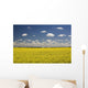 Flowering Canola Field With Clouds Overhead Wall Mural