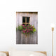 Wooden Shed With A Flower Box Under The Window Wall Mural