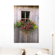 Wooden Shed With A Flower Box Under The Window Wall Mural