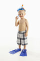 A Boy Wearing Snorkeling Gear Wall Mural