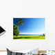 Caribbean Sea and Palms Wall Decal Design 2