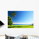 Caribbean Sea and Palms Wall Decal Design 2