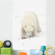 Curious Young Polar Bear Exploring Wall Mural