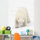 Curious Young Polar Bear Exploring Wall Mural