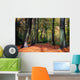 Vibrant Woodland Scene in Autumn Wall Mural