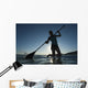 A Woman Paddling While Wall Mural