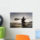 A Woman Paddling While Wall Mural