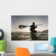 A Woman Paddling While Wall Mural