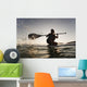 A Woman Paddling While Wall Mural