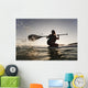 A Woman Paddling While Wall Mural