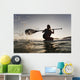 A Woman Paddling While Wall Mural