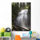 Waterfalls Flowing Down A Rock Cliff Wall Mural