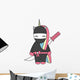 Cute Samurai Ninja Unicorn Wall Decal