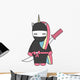 Cute Samurai Ninja Unicorn Wall Decal