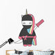Cute Samurai Ninja Unicorn Wall Decal