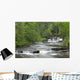 Cascading Falls Along A Creek Wall Mural