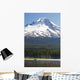 Boating In Trillium Lake With Mount Hood Wall Mural