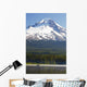 Boating In Trillium Lake With Mount Hood Wall Mural