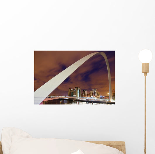 Looking Over The Tyne At Dusk Wall Mural