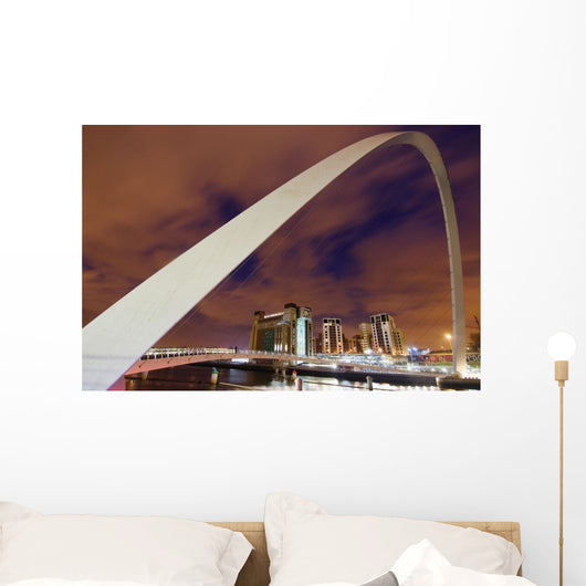 Looking Over The Tyne At Dusk Wall Mural