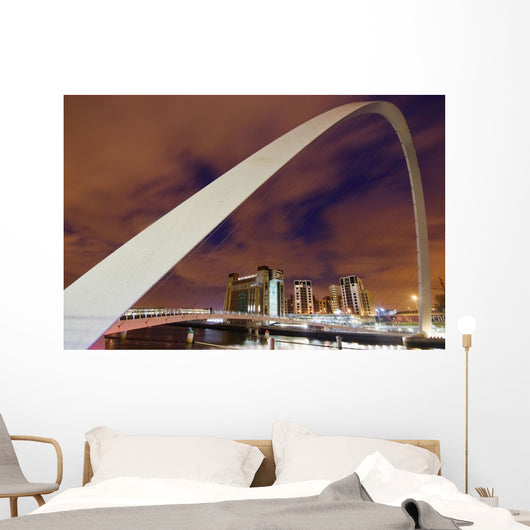 Looking Over The Tyne At Dusk Wall Mural