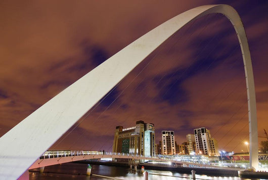 Looking Over The Tyne At Dusk Wall Mural