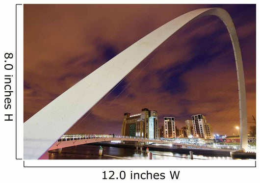 Looking Over The Tyne At Dusk Wall Mural