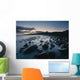 Large Boulders On Beach Near Dunstanburgh Castle At Dawn Wall Mural