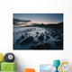 Large Boulders On Beach Near Dunstanburgh Castle At Dawn Wall Mural