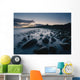 Large Boulders On Beach Near Dunstanburgh Castle At Dawn Wall Mural