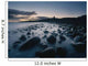 Large Boulders On Beach Near Dunstanburgh Castle At Dawn Wall Mural
