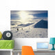 Hikers On A Mountaintop In The Snow Wall Mural