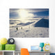 Hikers On A Mountaintop In The Snow Wall Mural