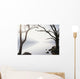 Snowy Trees with Sunrise on the Horizon Wall Mural