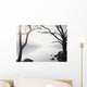 Snowy Trees with Sunrise on the Horizon Wall Mural