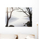 Snowy Trees with Sunrise on the Horizon Wall Mural