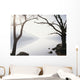 Snowy Trees with Sunrise on the Horizon Wall Mural